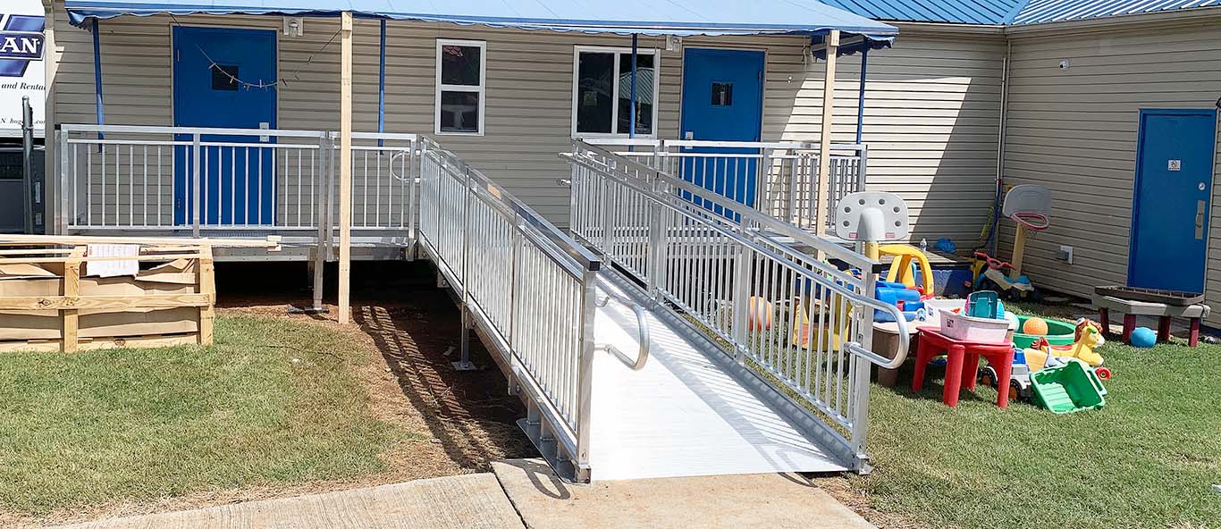 handicap ramps near a playground