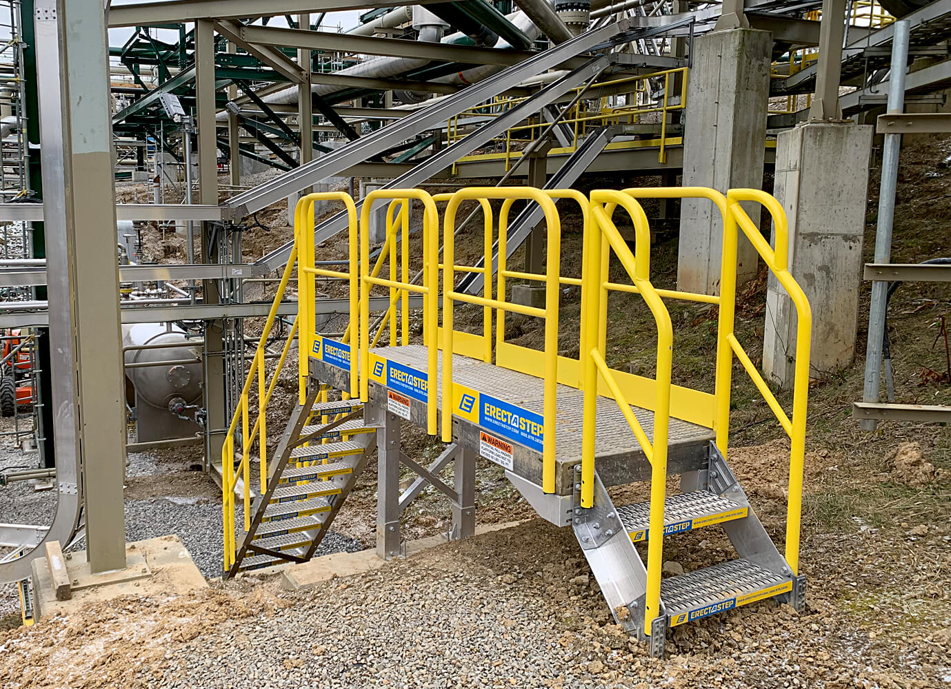 metal stairs for crossing over